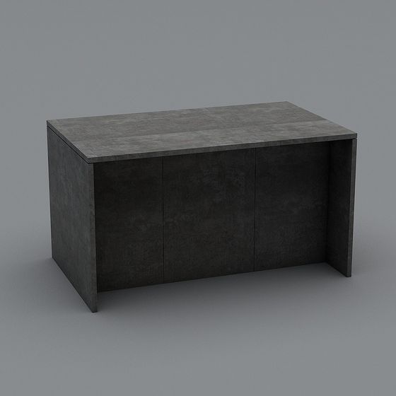 Distinctive Low-Polygon Concrete Desk 3D model for Modern Designs