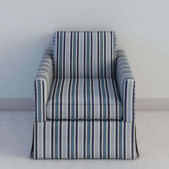 Striped Armchair 3D model
