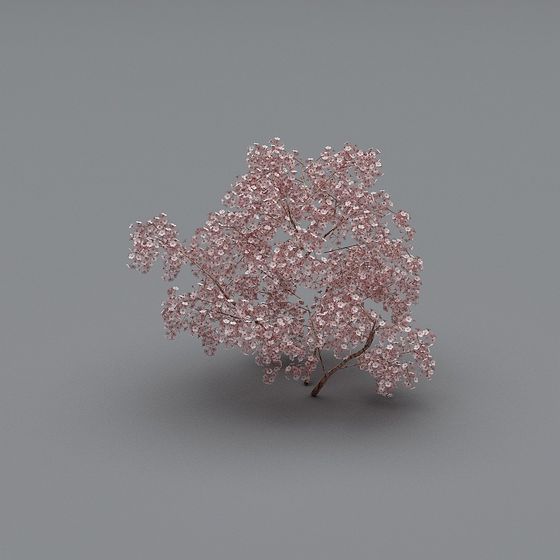 Low-Poly Cherry Blossom Tree 3D model