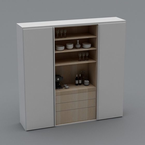 Minimalist Storage Cabinet 3D model