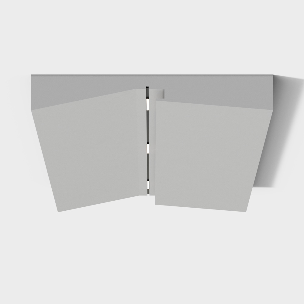 Origami Art Wall Decoration 3D Model – Minimalist Gray Design
