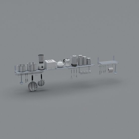 Minimalist Kitchen 3D model with Functional Design