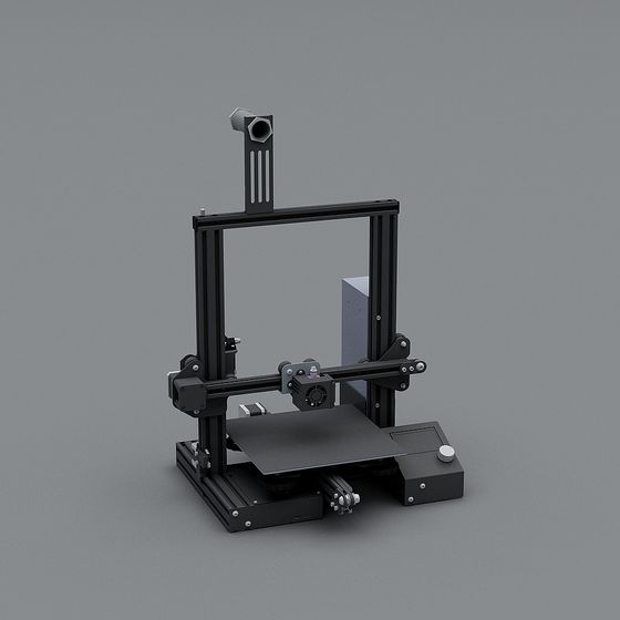 Modern Industrial 3D Printer Model