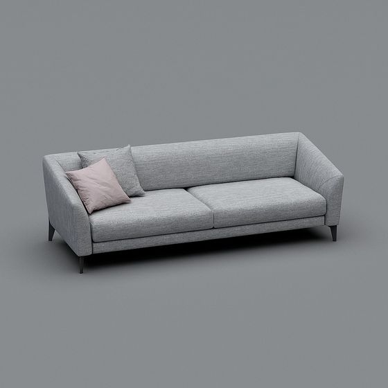 Elegant Minimalist Sofa 3D model for Modern Interiors