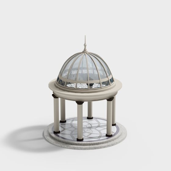 Stylish Garden Gazebo 3D model for Creative Spaces