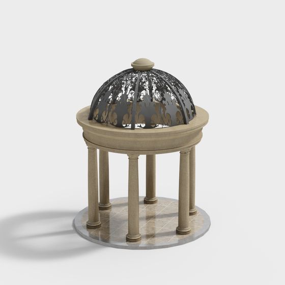Roman Round Pavilion 3D model