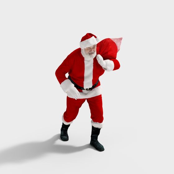 3D Model of Santa Claus: The Messenger of Holiday Joy