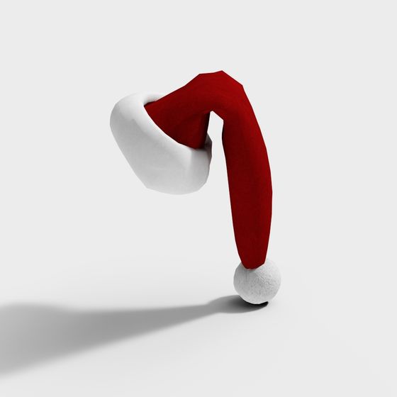 Stylish Christmas Hat 3D Model