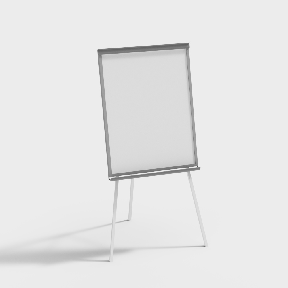 Minimalist Whiteboard Stand 3D model