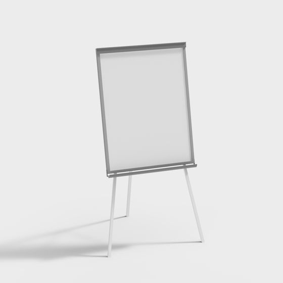 Stylish Whiteboard Stand 3D model for Creative Projects