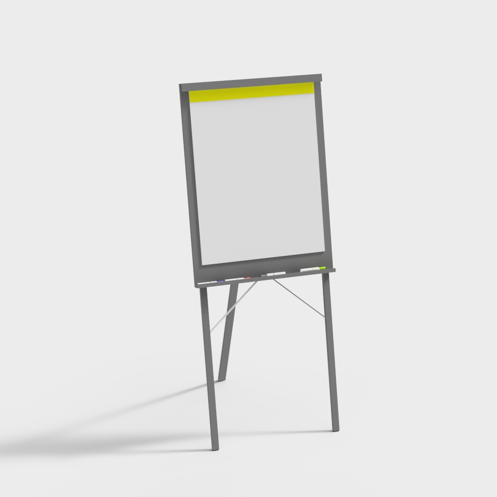 Stylish Whiteboard Stand 3D model for Modern Design