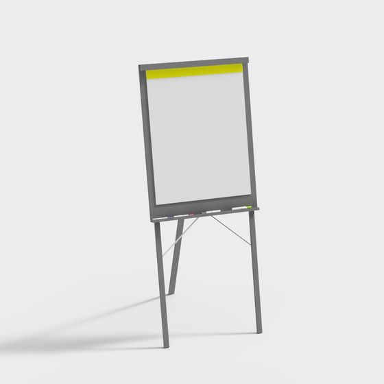 Modern Whiteboard Stand 3D model for Versatile Use