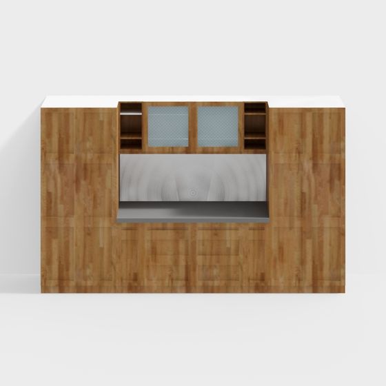 Elegant Low Polygon TV Cabinet 3D model