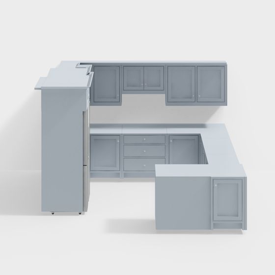 Modern Minimalist Kitchen Design 3D model