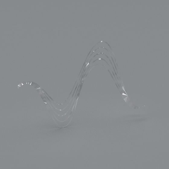 Streamlined Art 3D Model for Creative Projects