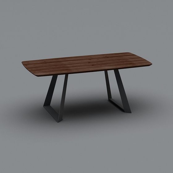 Streamlined Dining Table 3D model