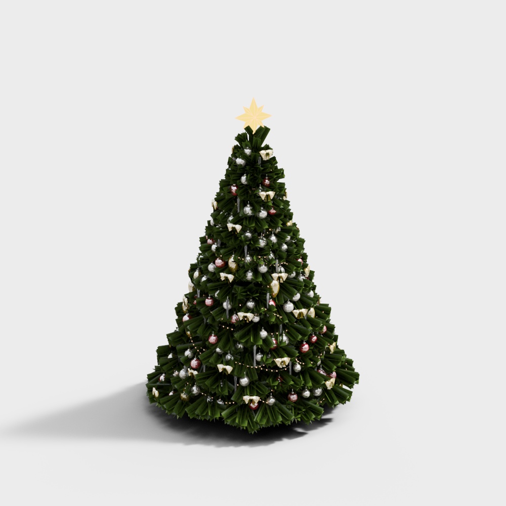 Festive Christmas Tree 3D Model – Holiday Decor