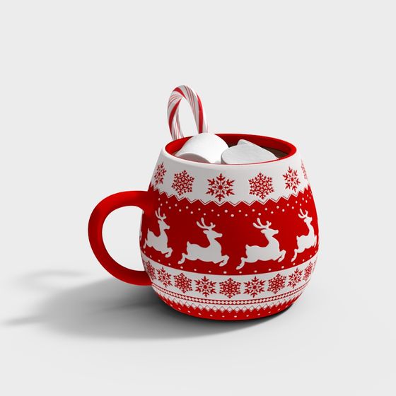 Christmas Themed Coffee Mug 3D model
