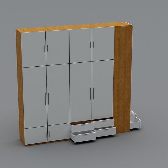 Stylish Minimalist Storage Cabinet 3D model