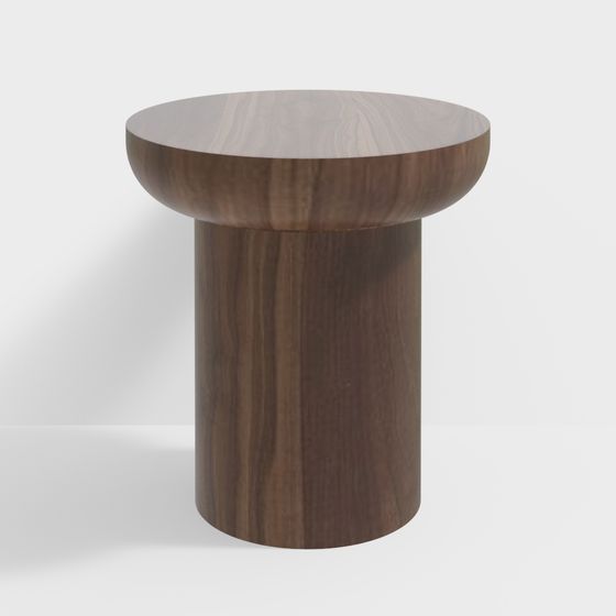 Stylish Cylindrical Side Table 3D model