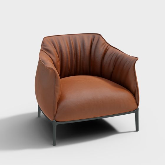 Elegant Curved Sofa 3D model for Modern Interiors