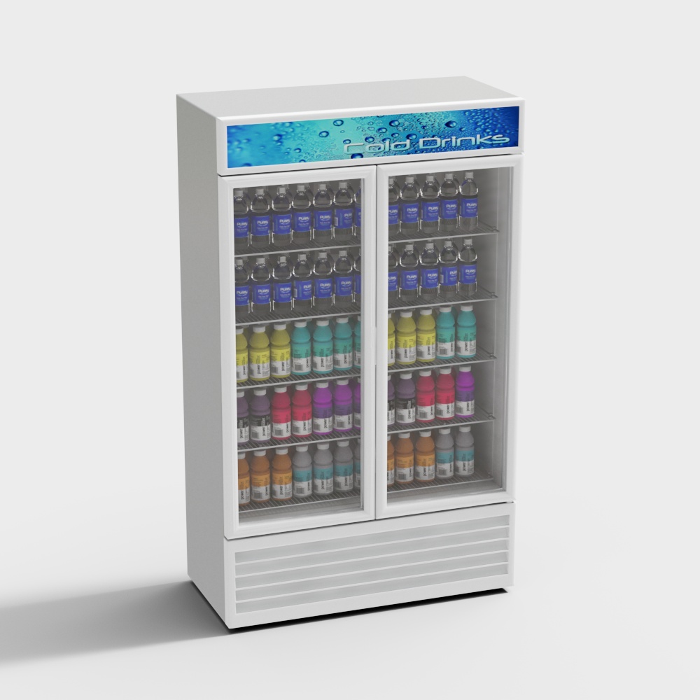 Modern fresh food store freezer