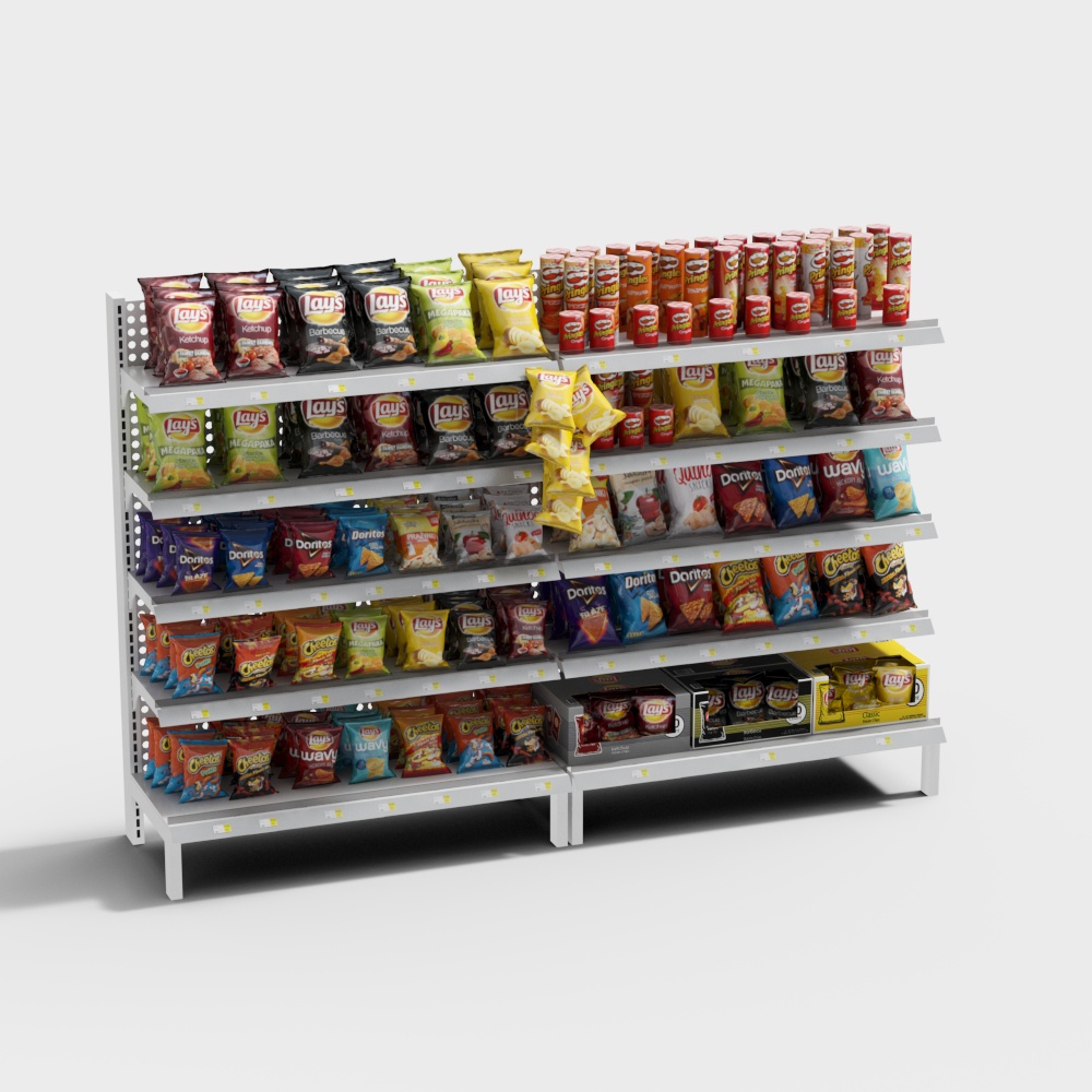 Supermarket shelves exhibidor