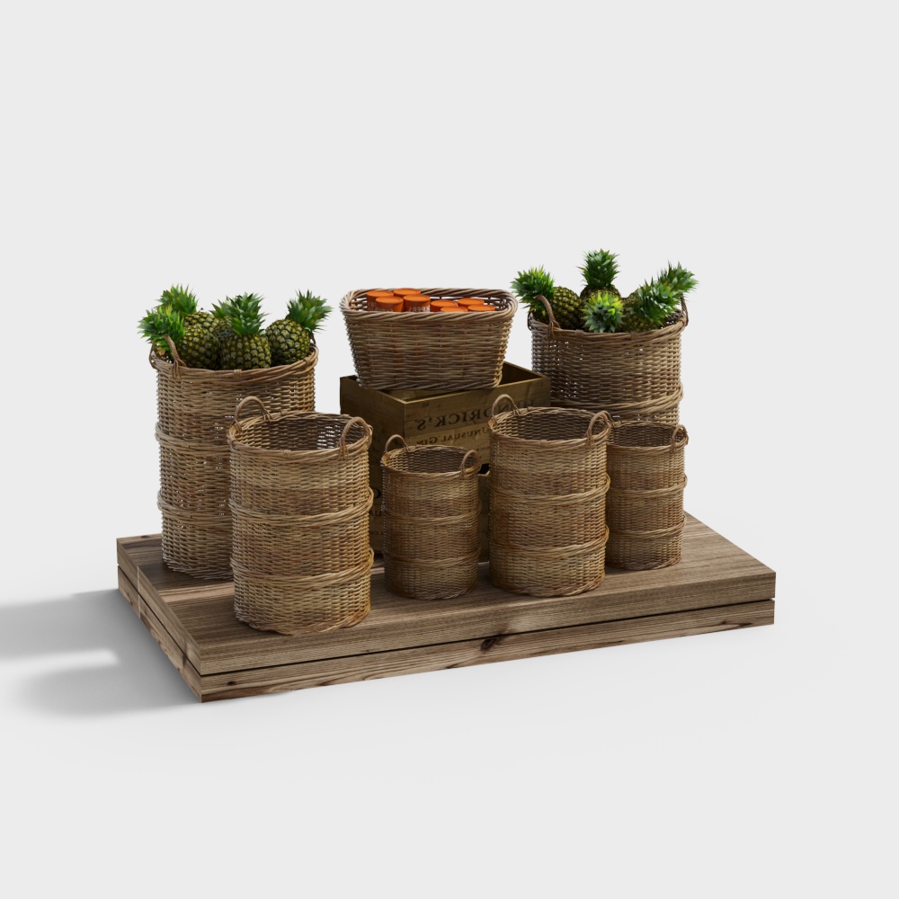 Modern fruit and vegetable store shelves