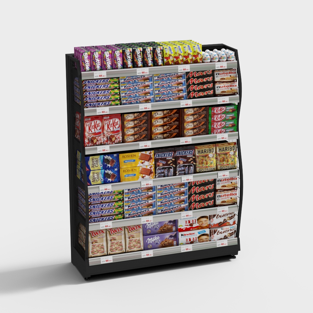 Vibrant Candy Shelf 3D model for Creative Projects