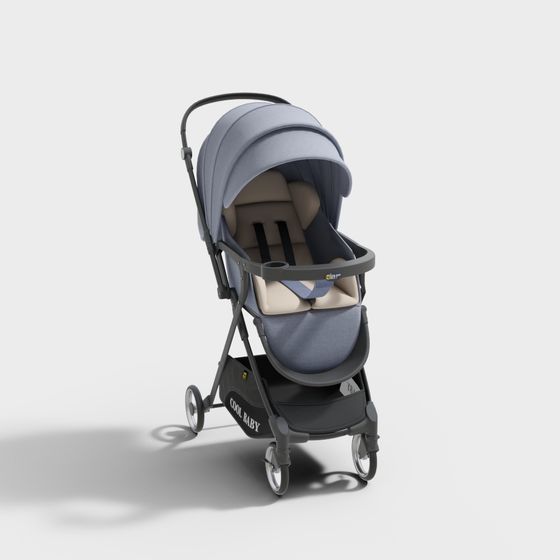 Urban Stroll Baby Stroller 3D model for Modern Design