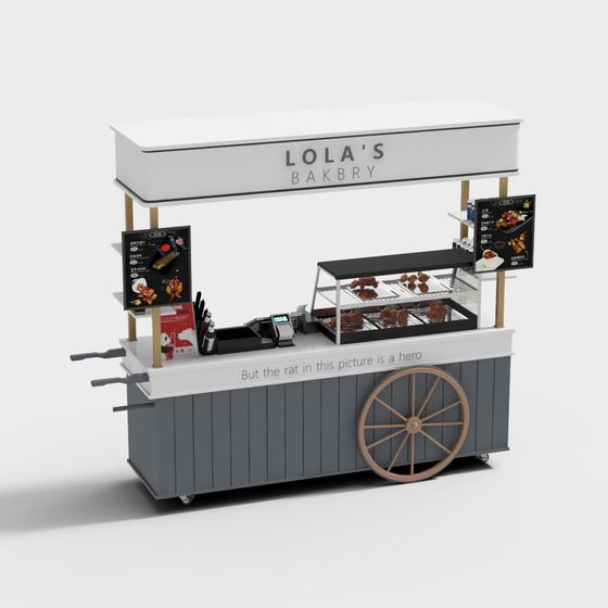 Lola's Bakbry Bakery Cart 3D model