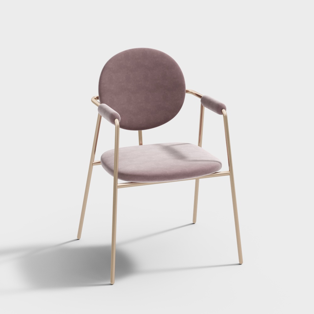 Elegant Round Chair 3D model