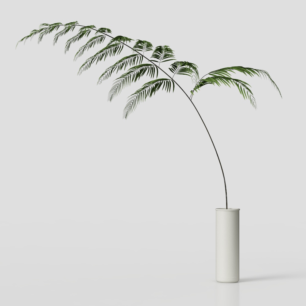 Elegant Low-Poly Tropical Plant 3D model