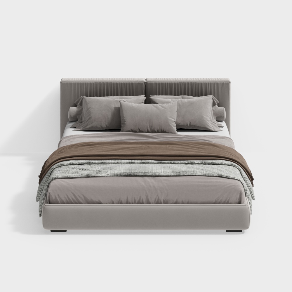 Elegant Modern Bed 3D model