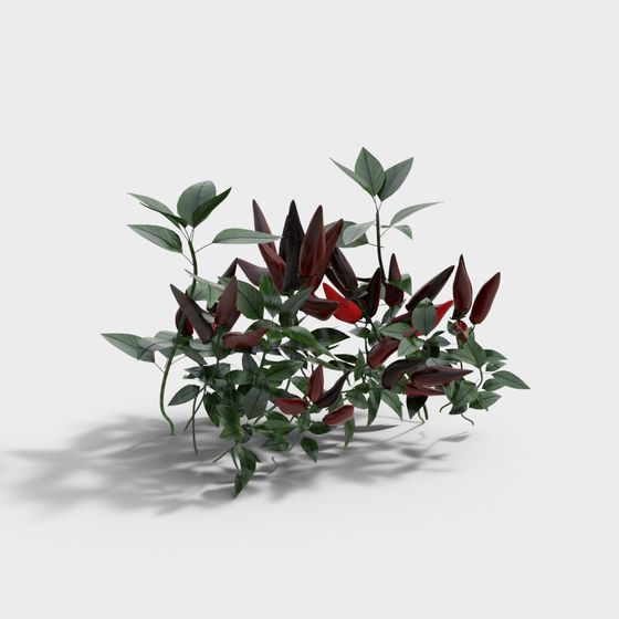 Vibrant Pepper Plant 3D model for Modern Projects