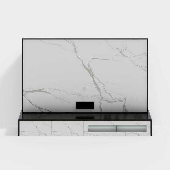 Modern Minimalist 3D Model TV Cabinet