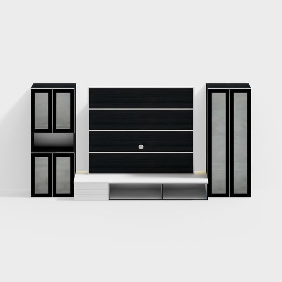 Stylish TV Cabinet 3D model for Modern Spaces