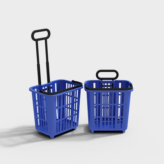 Practical Portable Shopping Cart 3D model