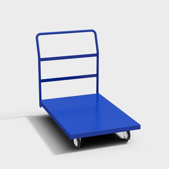 Modern Blue Cart 3D model