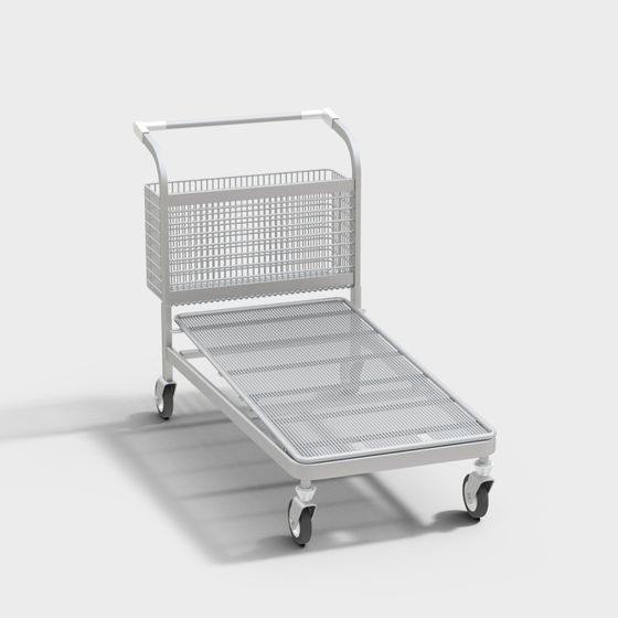 Stylish Shopping Cart 3D model for Creative Projects