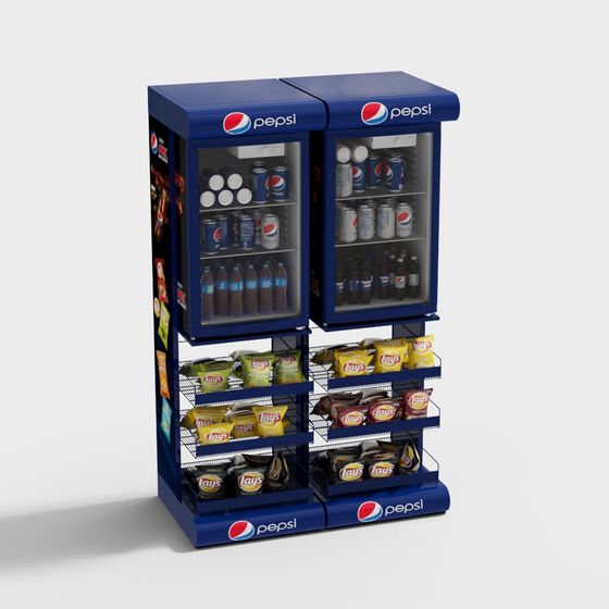 Detailed Pepsi Vending Machine 3D model