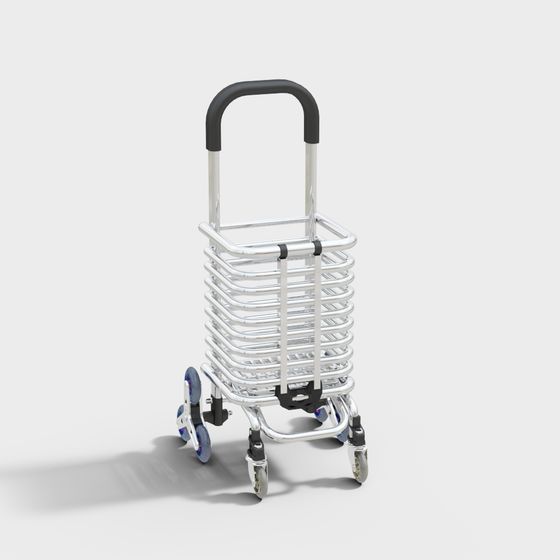 Chic Low-Poly Cart 3D Model for Creative Projects