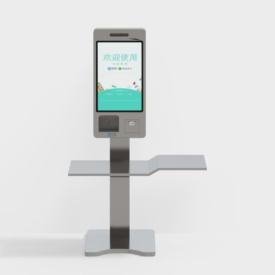 Low-Polygon Self-Service Kiosk 3D model