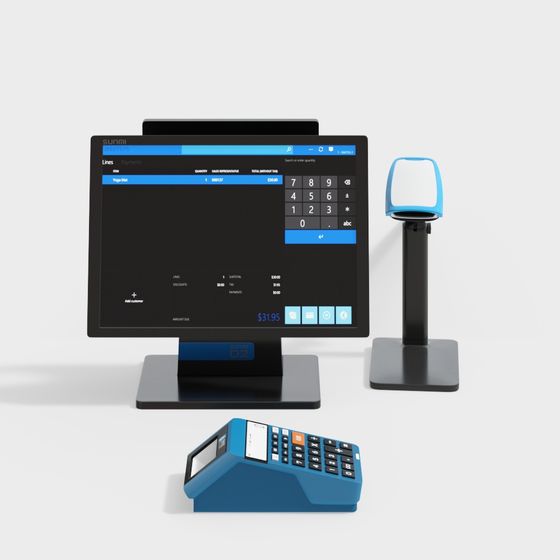 POS Terminal Set 3D model for Creative Projects
