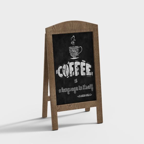 Chalkboard Sign 3D model