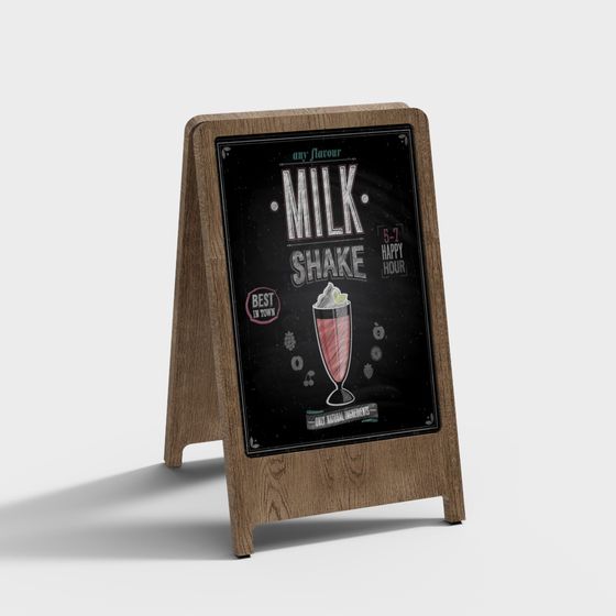 Vintage Milkshake Stand 3D model