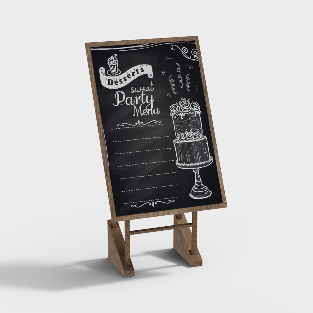 ModerY cafe restauraYt blackboard billboard