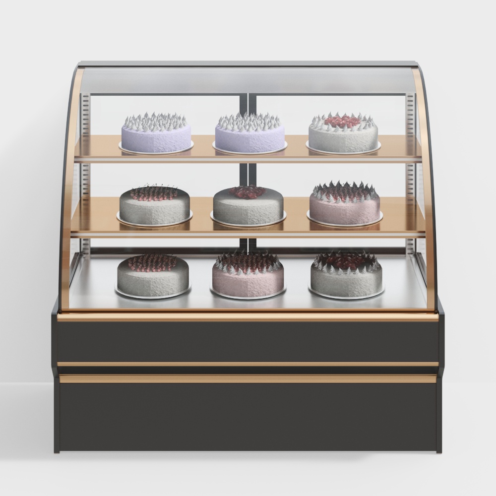 Tủ kính bánh và bánh kem hiện đại