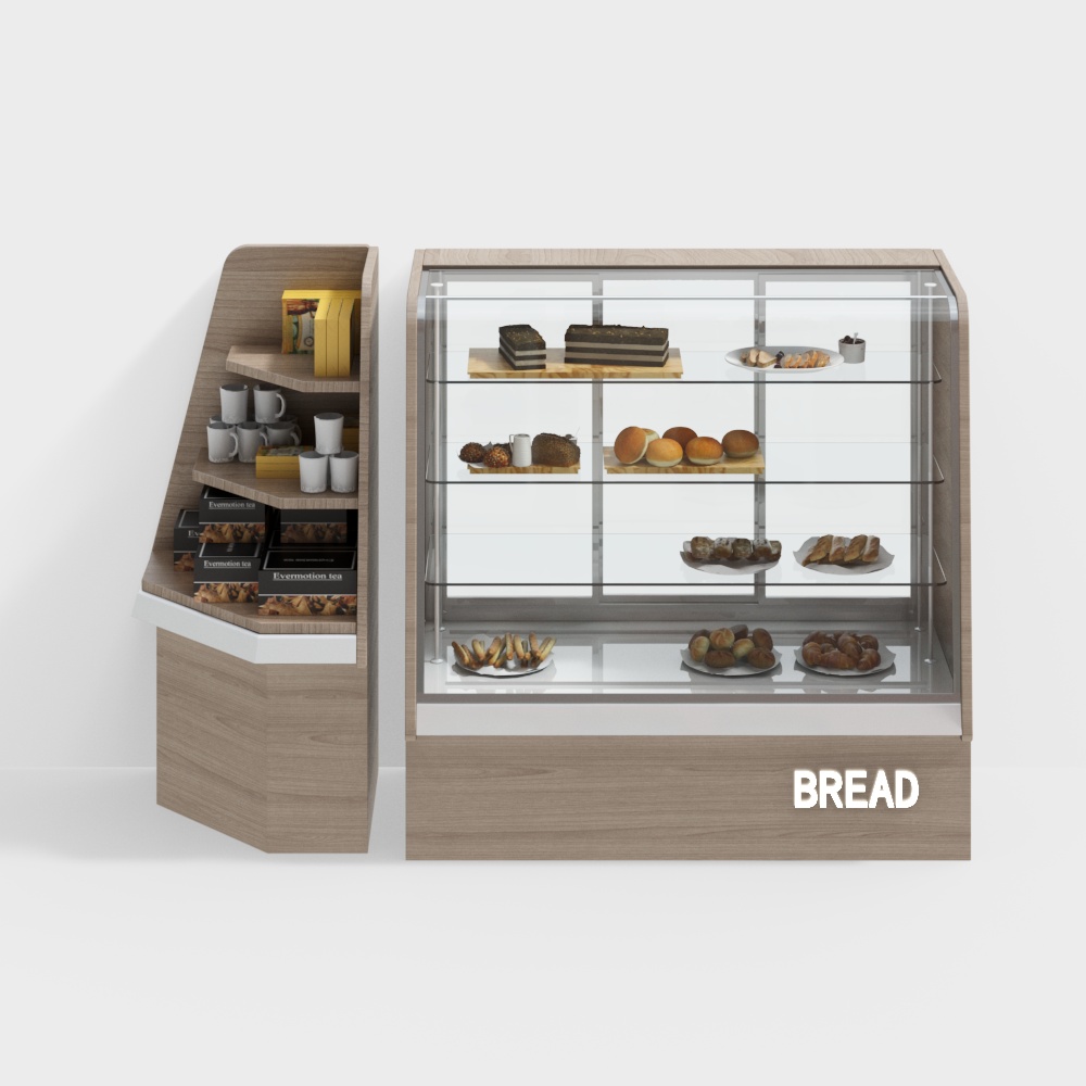 Charming Bakery Display Case 3D model