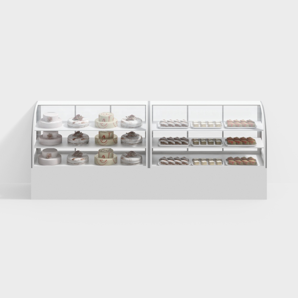 Modern cake and bakery glass display cabinet